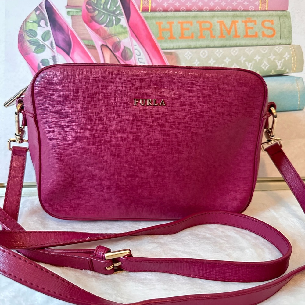 Furla Fuscia/Pink Leather Crossbody
